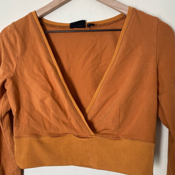 UO Out From Under Felicity Surplice Crop Top - Picture 3 of 5